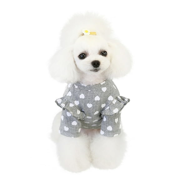 Pet clothes Cute Dog Clothes autumn winter winter pet clothes Sweater for Puppy love bottoming shirt Dog Clothes Large Size Dog Small Dog Clothes Chihuahua Dog Clothes Dog Cat Clothes