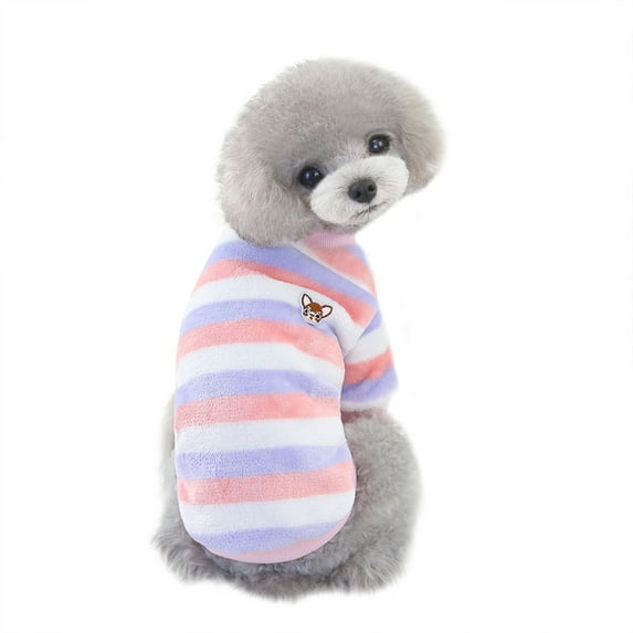 Pet clothes rainbow Teacup Chihuahua Clothes warm autumn and Sweater for Puppy winter dog clothes Dog Clothes Winter Warm Dog Sweater Pet Clothes Small Medium Dog Sweater