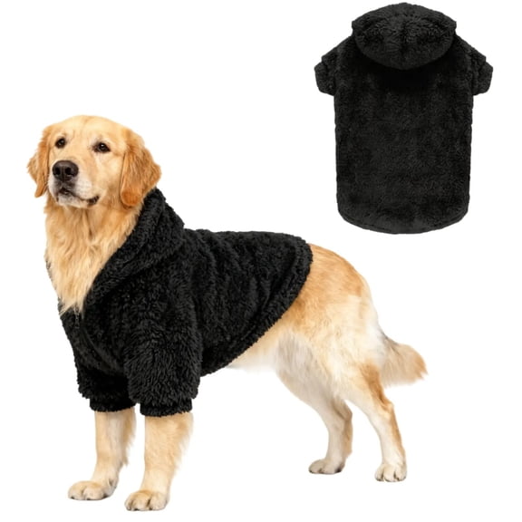 Pet clothing for Dogs and Cats – Cozy Warm Thick Hat Sweater for Double Elegant Winter Coat Soft and Comfortable Indoor Outdoor Wear
