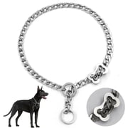 Chain Dog Collar, Metal Links Walking Training Collar, for Small, Medium, Large Dogs(L)