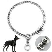 Chain Dog Collar, Metal Links Walking Training Collar, for Small, Medium, Large Dogs M
