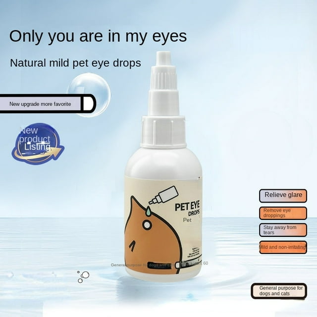 Pet eye wash for cats and dogs, eye drops for removing eye droppings