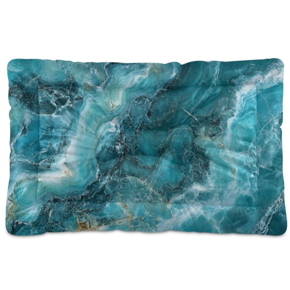 Pet floor mats: stain-resistant and soft and comfortable, universal for household pets, cats and dogs, easy to clean and a variety of sizes to choose from. Blue Green Marble Pattern