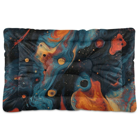 Pet floor mats: stain-resistant and soft and comfortable, universal for household pets, cats and dogs, easy to clean and a variety of sizes to choose from. Dark Color Fluid Marbled