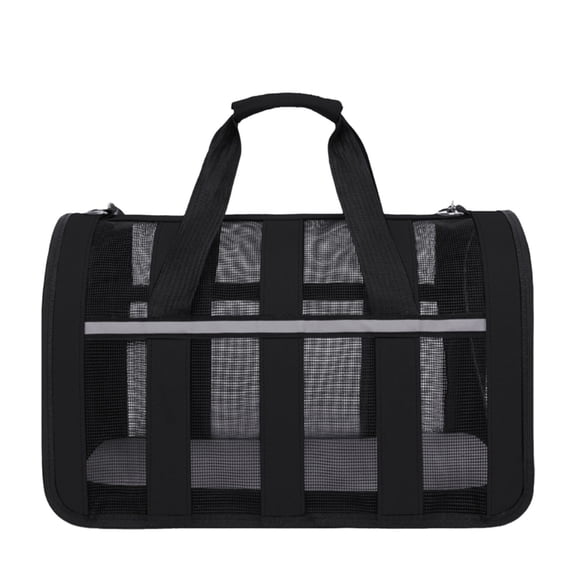 Pet for Cats and Small Dogs Portable Soft Edged Travel Handbag with Breathable Proof Net Removable Washable Pad for Outdoor Indoor Use,34x24 cm,Black