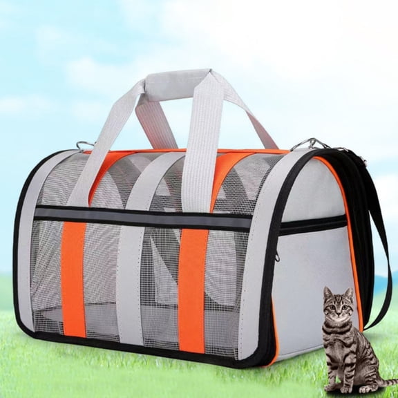 Pet for Cats and Small Dogs Portable Soft Edged Travel Handbag with Breathable Proof Net and Washable Pad, 34 cmx24 cmx24 cm, Color D