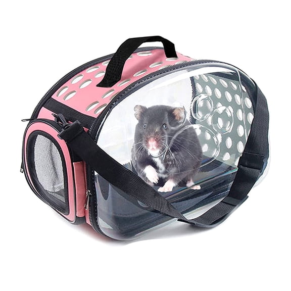 Pet for Hamster-Carry Bag Small Animals Portable Travel Bags with Adjustable Belt Guinea-Pig Outgoing Carry Case