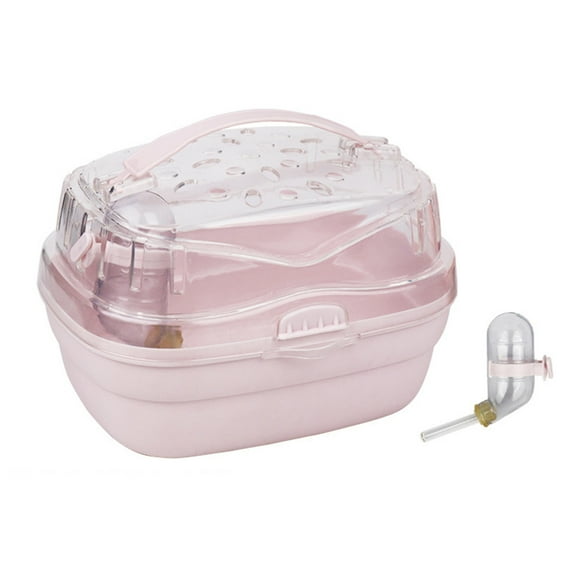 Handheld for Small Pet Ventilable Transparent-Carry Cage Portable Carriers for Hamsters Small Animal Travel-Case