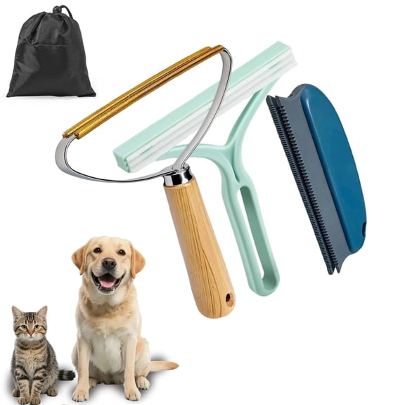 Pet hair remover 2nd gen, reusable lint removal tool for couch carpets furniture clothes car mats pet houses cat trees, multicolor