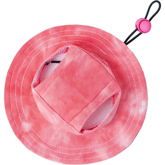 Pet hat with Ear Holes Sunscreen Baseball Cap Suitable for Small and Medium-Sized Dogs Outdoor Climbing hat in Summer Pet Products (Large, Red)