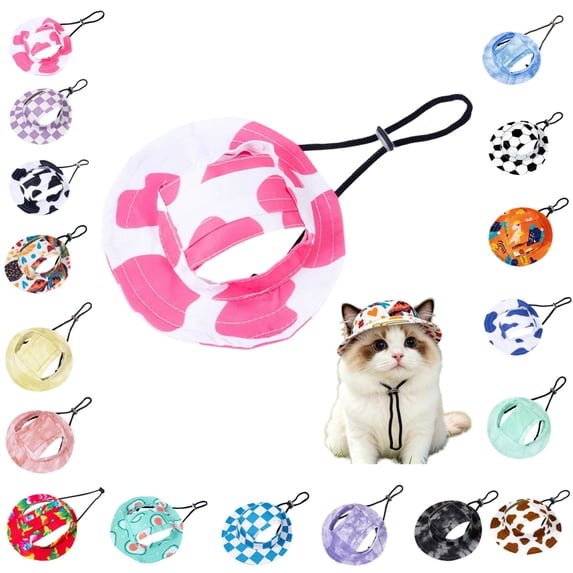 Pet hat with Ear Holes Sunscreen Baseball Cap Suitable for Small and Medium-Sized Dogs Outdoor Climbing hat in Summer Pet Products M