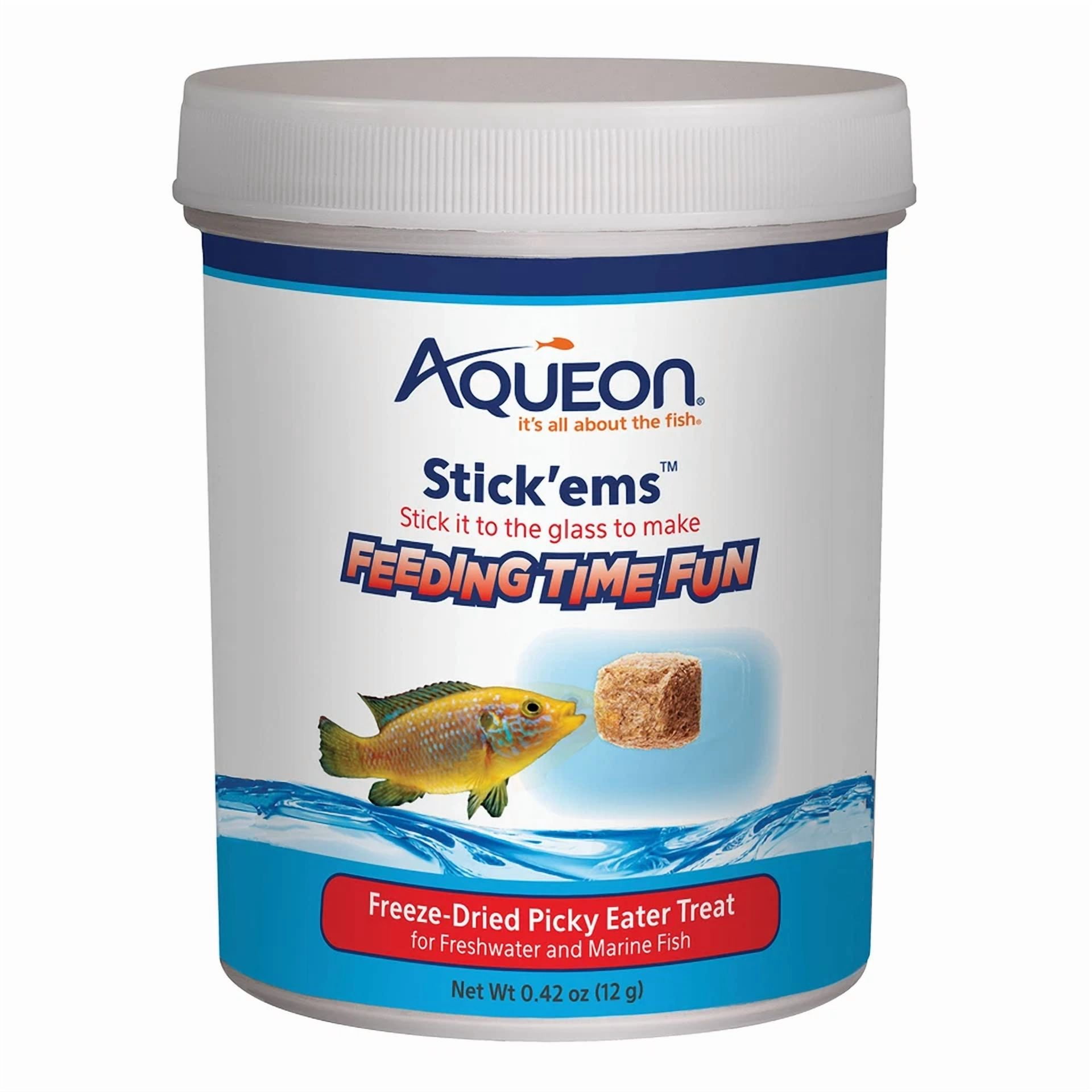 Pet kare - Aqueon Stick Ems Freeze Dried Fish Treats 042 Ounce Interactive Feeding Snack