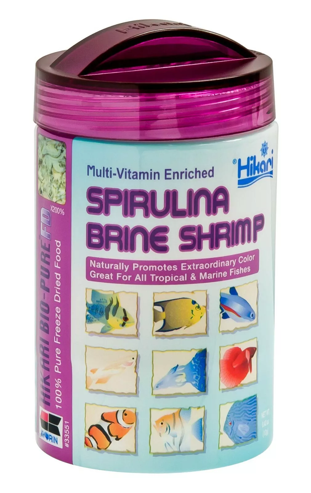 Pet kare - Hikari Bio-Pure Freeze Dried Spirulina Brine Shrimp .42oz