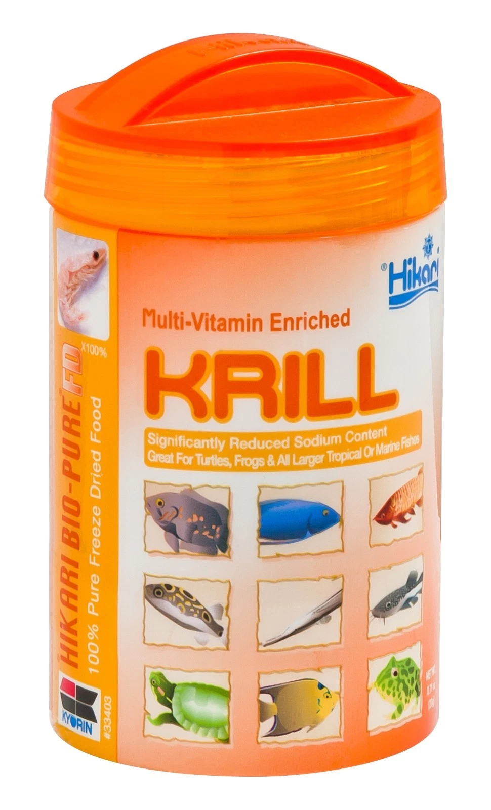 Pet kare - Hikari Freeze Dried Krill Food For Larger Fish Turtles Color Enhancing 0.71oz