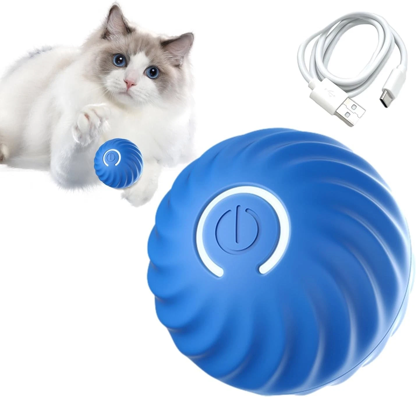 Pet kare - Interactive Cat Toys Ball for Indoor Cats Fast Rolling on ... - Rupee Mot Cat Toys