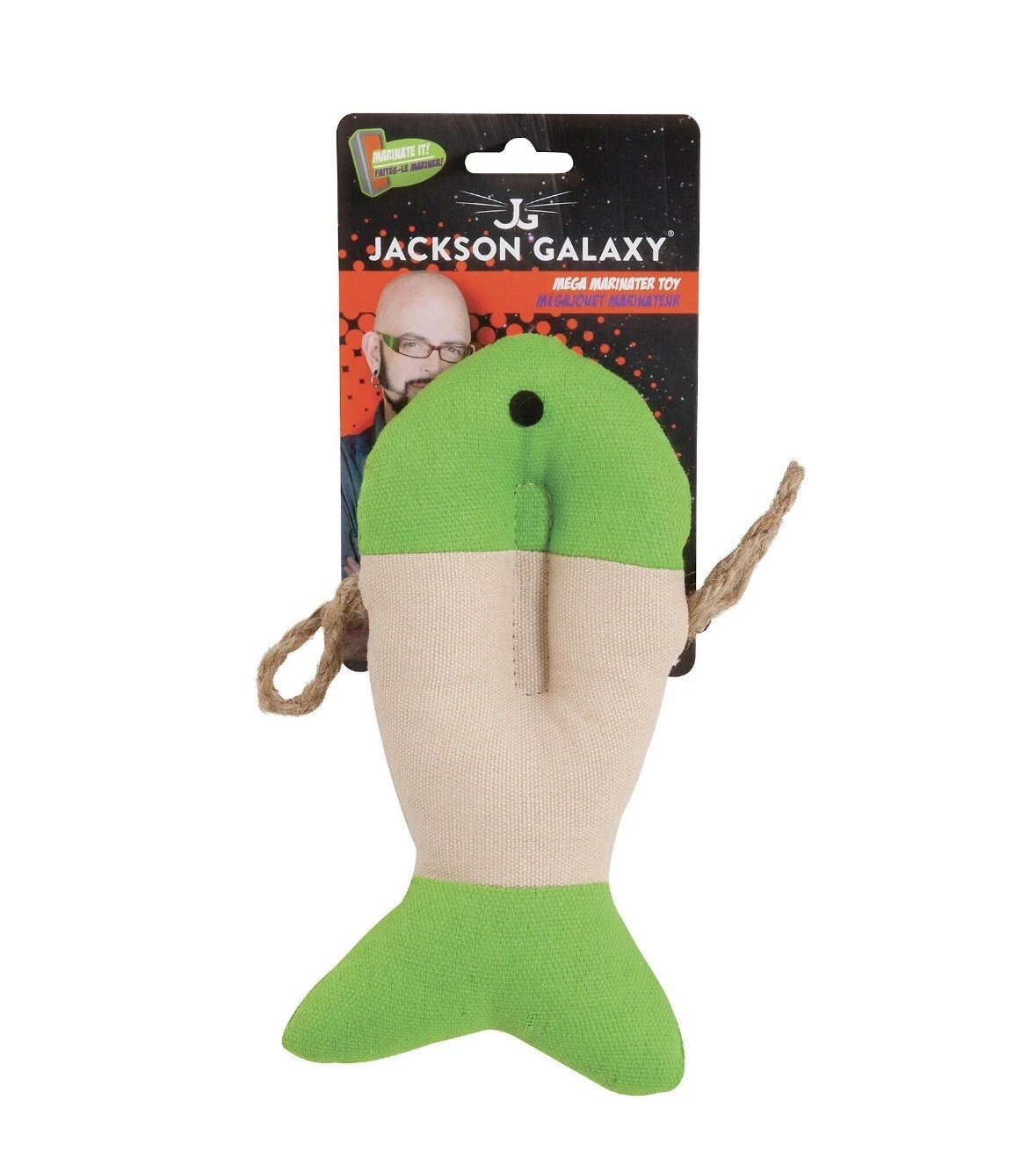 Pet kare - Jackson Galaxy MARINATER Natural FISH Cat Toy Hunt Catch Raw Catnip Pouch 8