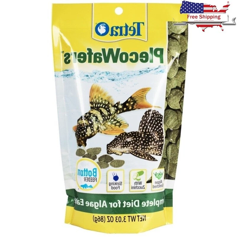 Pet kare - Nutritionally Balanced Pleco Wafers Fish Food Algae Eaters 3.03 Oz Sinking Diet