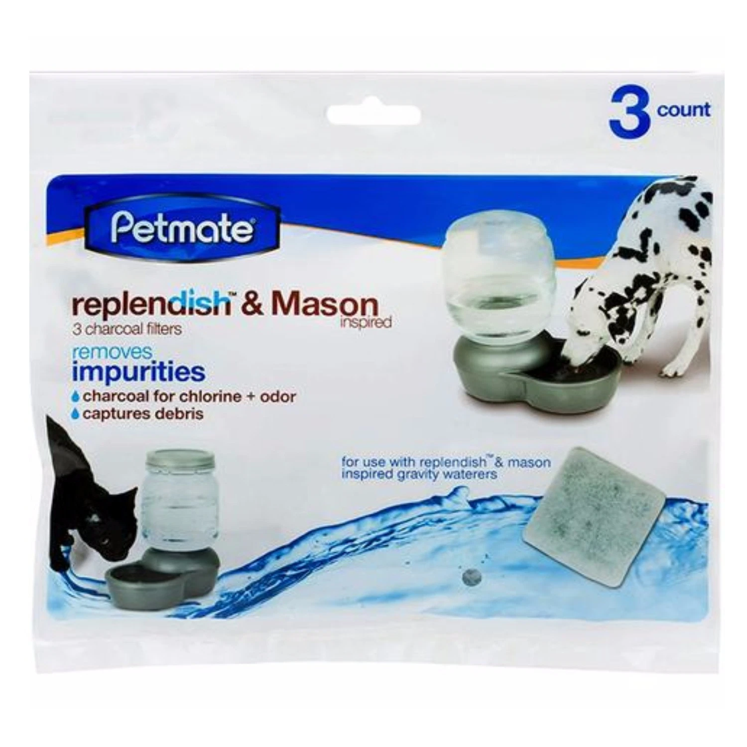 Gravity Cat Feeder Petmate Replendish Feeder With Microban Pearl