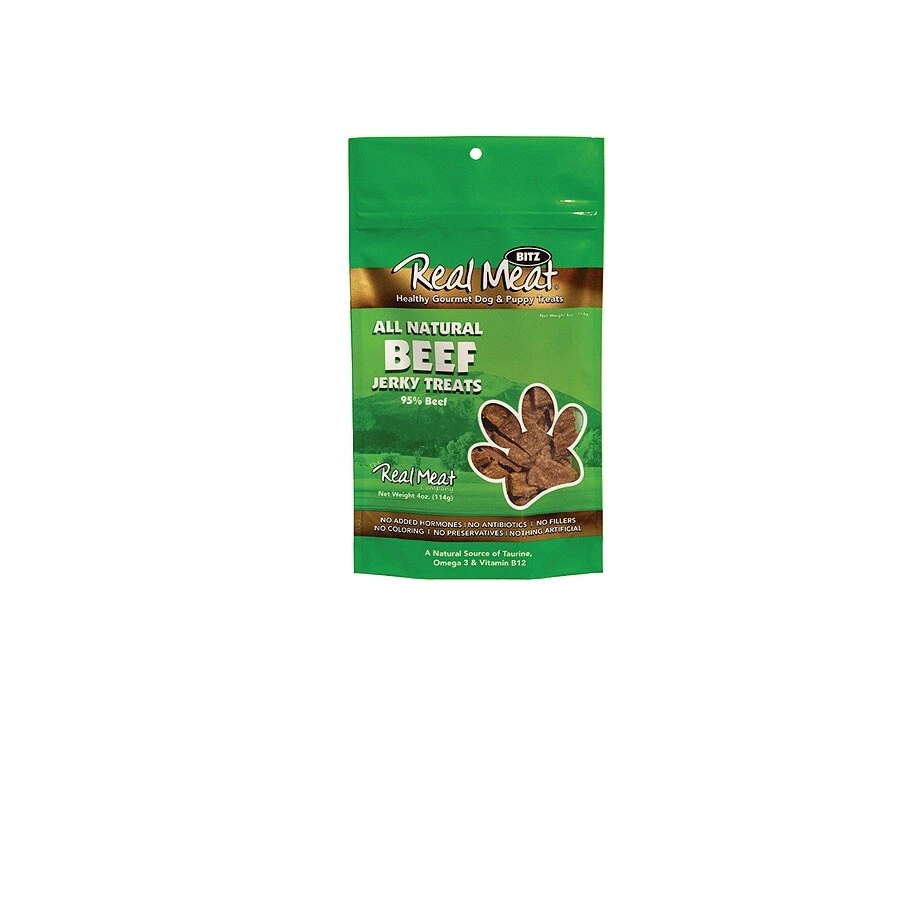 Pet kare - REAL MEAT Jerky Treats Beef for Dog Puppy Finest free range 4 oz