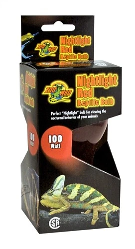 Pet kare - Zoo Med Nightlight Red Reptile Bulb, 100 Watts For Reptile Terrarium