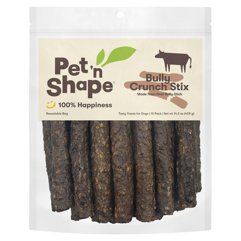 Pet n Shape Bully Crunch Sticks 15 Count Dog Chews No
