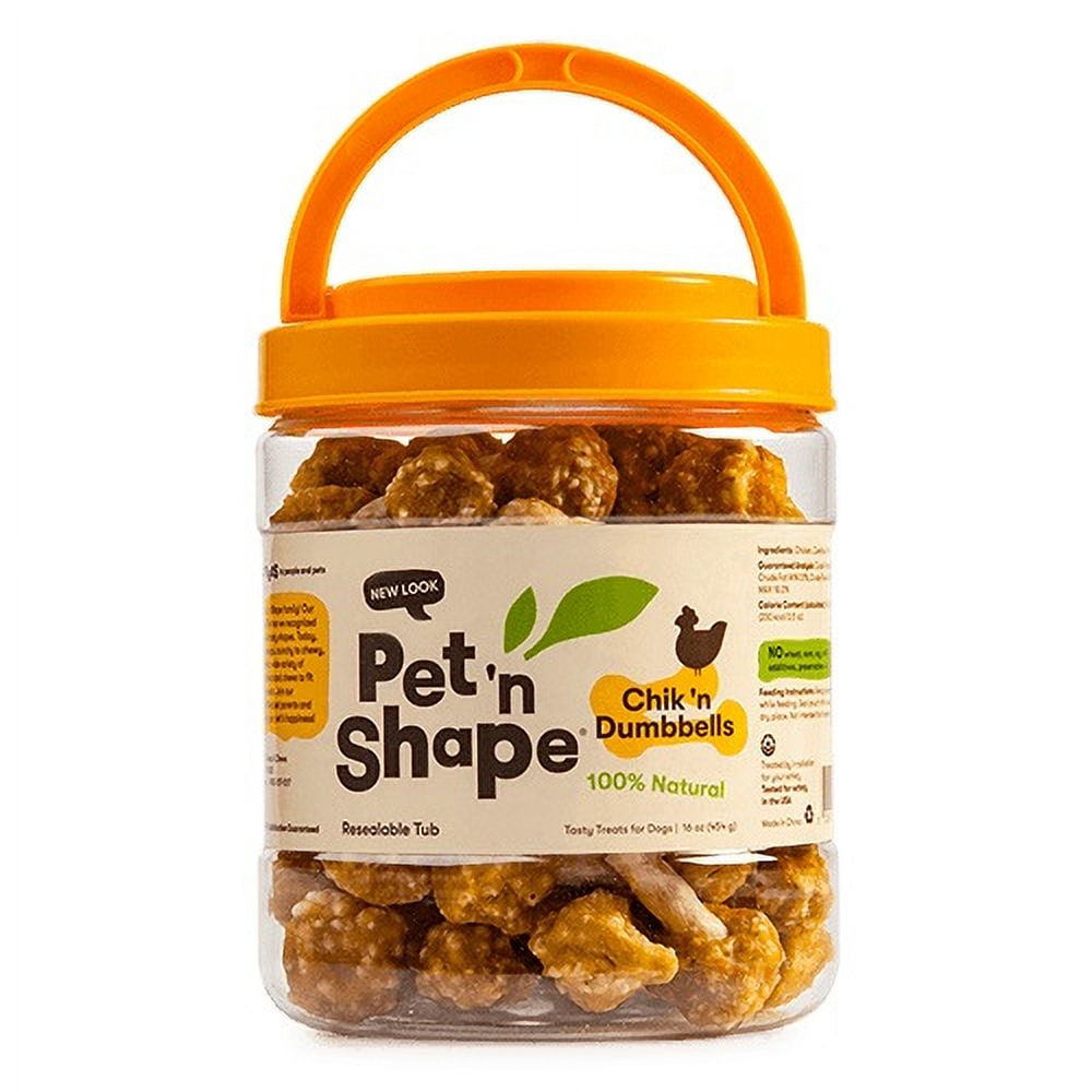 Pet n Shape Chik n Dumbbells Natural Chicken Dog Treats [Dog Meat and Jerky Treats, Pet n Shape, Dog Supplies] 16 oz