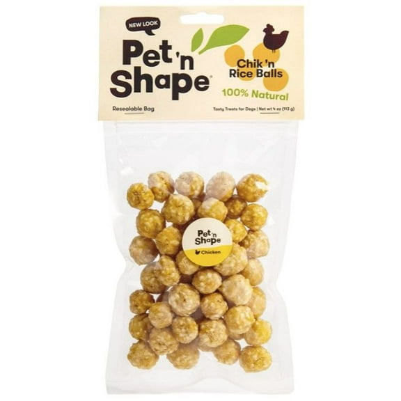 Pet n Shape Chik n Rice Balls [Dog, Treats Packaged] 4 oz