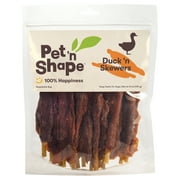 Pet 'n Shape Chik 'n Skewers – Natural Duck Wrapped Rawhide Chew Dog Treats - 1 Pound