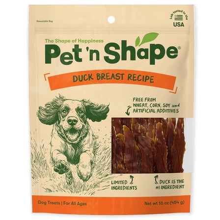 Pet 'n Shape Duck Breast Jerky Dog Treats - 1 Pound