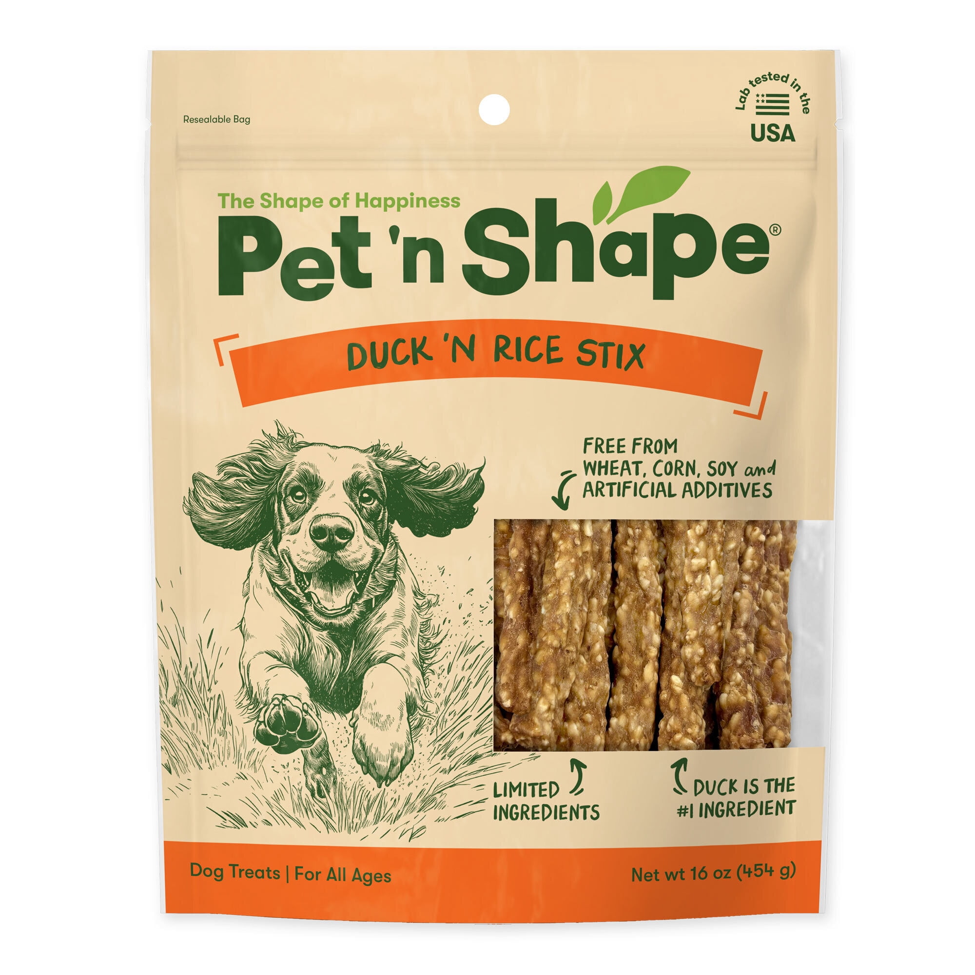 Pet 'n Shape Duck 'n Rice Stix Dog Treats, 1 Pound