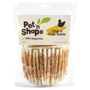 Pet 'n Shape Hide Twists – Chicken Wrapped Rawhide Dog Treats - Small Twist - 2 Pounds