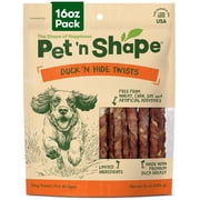 Pet 'n Shape Hide Twists – Duck Wrapped Rawhide Dog Treats - Small Twist - 1 Pound