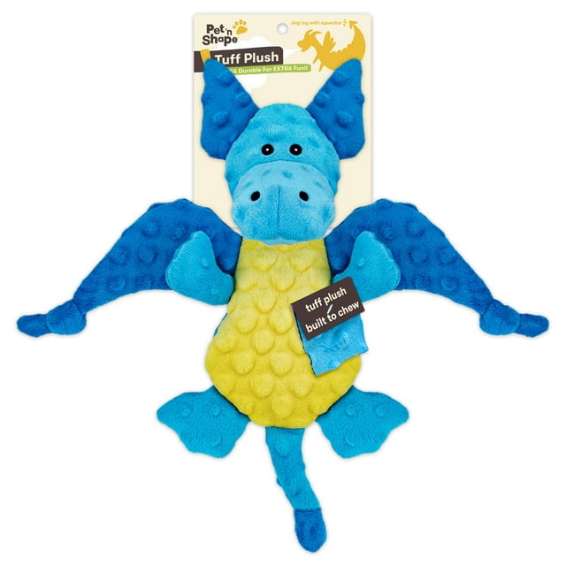 Pet 'n Shape Tuff Plush Flying Dragon Dog Toy Durable, No Stuffing