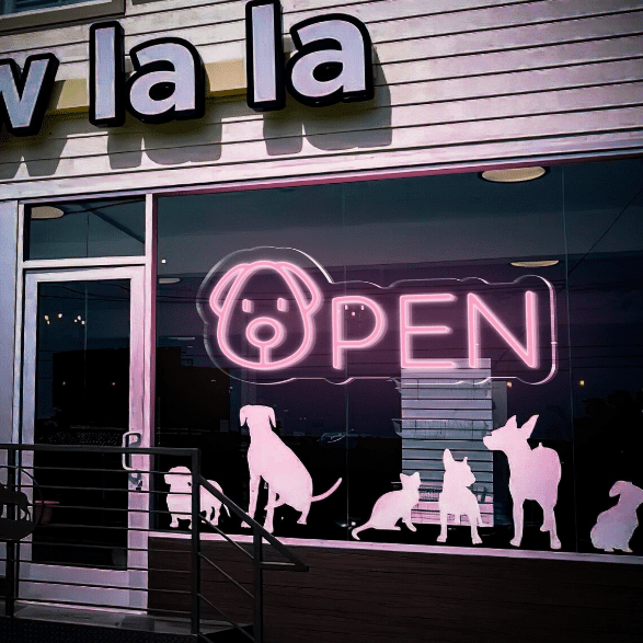 Pet neon led sign,Business Open Light,Led Open Sign,Pet Decor,Business Door Sign