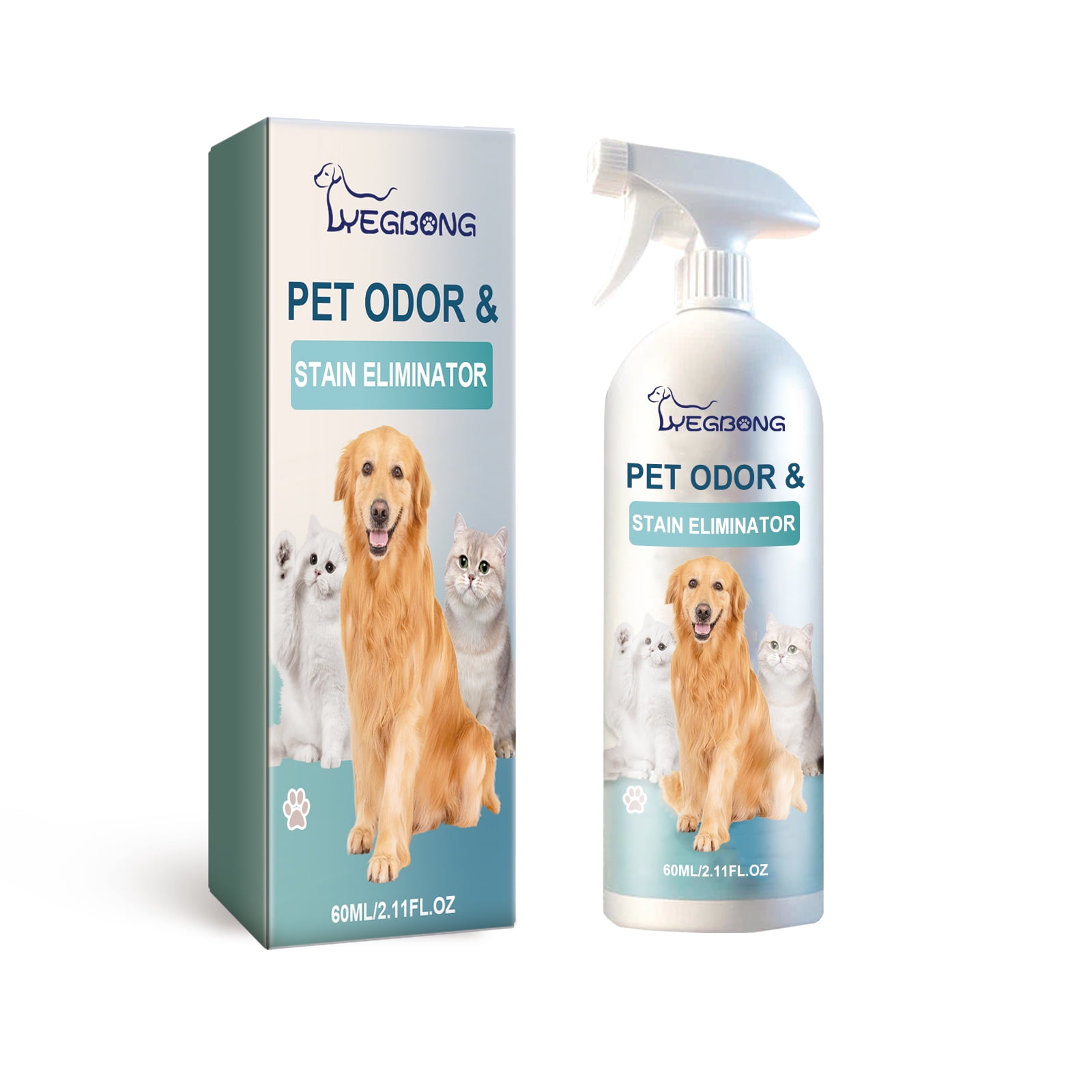 Pet odor neutralizing spray for cats and dogs. Air freshener to clean