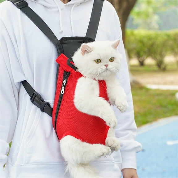 Pet portable chest Bag Going Out Pet Cat Bag Dog mesh fabric Breathable comfortable shoulder pet bag