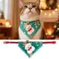 thumbnail image 1 of Pet's Clothes Christmas Bandana Collar 4 Styles Festive Cat Bandana With Adjustable Strap Santasnowmanreindeer Scarf For Holiday Party Costume, 1 of 4