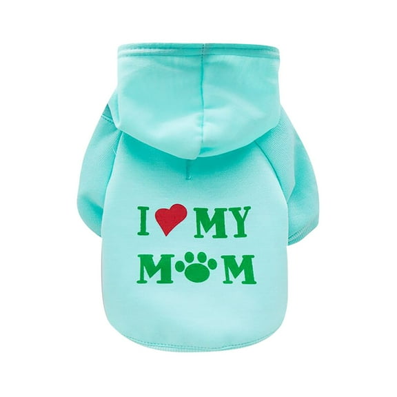 Pet's Clothes Christmas Clothes Fleece Cloth With Hat Mommy Hoodie Teddy Clothes Autumn And Winter Styles