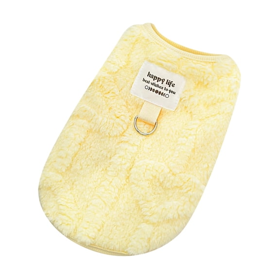 Pet's Clothes Christmas Fleece Lined Winter With Leash Hook Small Vest For 8 12 Lbs Chest 45 Cm Warm Puppy For Small Breeds