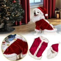 Pet's Clothes Christmas Holiday Santa Costume Suitable For Small Medium And Large Dogs With And A Hat Perfect For Holiday Parties.