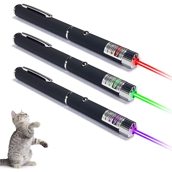 Pet's New Best Friend, Laser Pointer Cat Toy with Red Light Modes, Comfortable Touch for Human and Pet, 3 Packs of Pure Delight