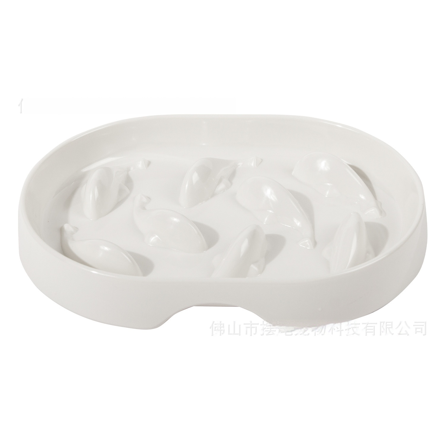 Pet slow feeding bowl square oval food grade material nonslip anti