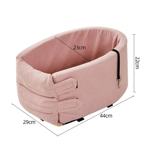 Pet-specific car seats, car central control cat bag and dog kennel, travel handbags for cats and dogs (pink 1)