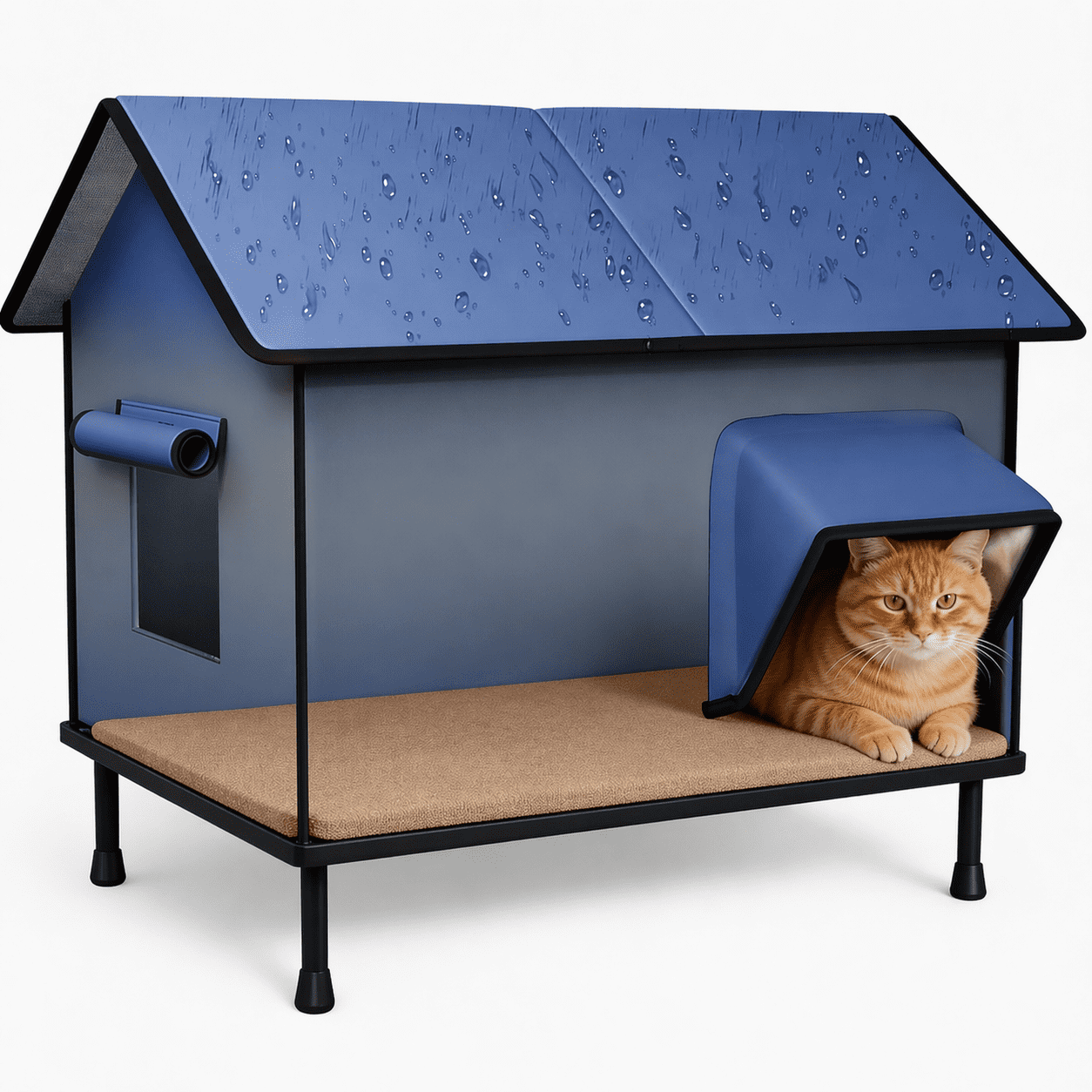 Pet100 Outdoor Cat House Outdoor Cat House Weatherproof for Indoor and Outdoor Use Insulated and Weatherproof，Waterproof Shelter for Cats