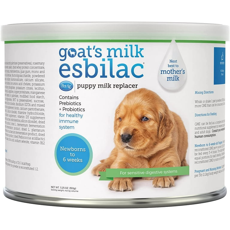 PetAg Esbilac Goat s Milk Powder Puppy Milk Replacer Milk Formula for Puppies with Sensitive Digestive Systems 5.25 oz