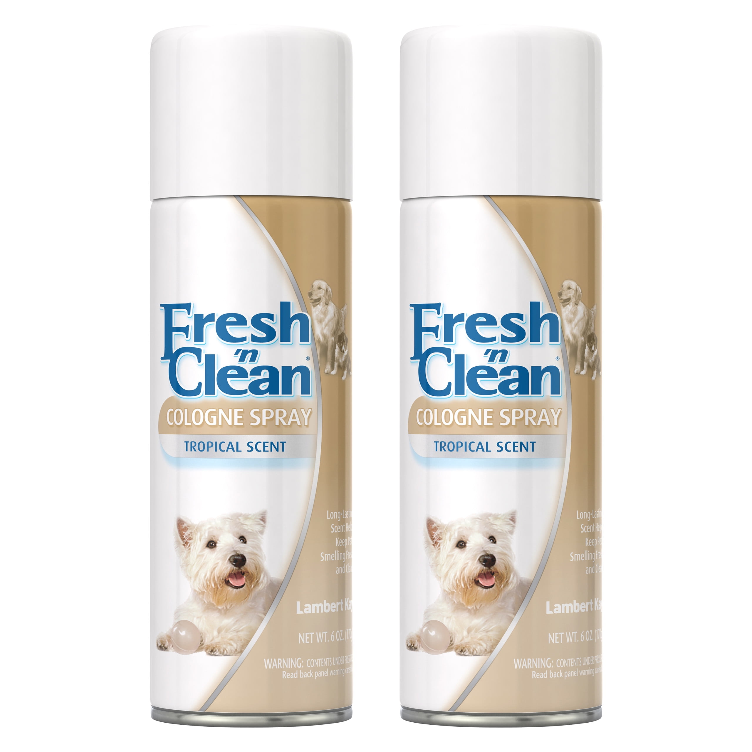 PetAg Fresh n Clean Cologne Spray Keeps Pets Smelling Fresh 6 oz 2 Pack Tropical Scent Dog Spray