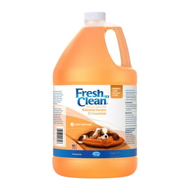 PetAg Fresh 'n Clean Moisturizing Scented Shampoo for Dogs - For Manageable & Shiny Dog Hair - Classic Fresh Scent - 15:1 Concentrate - 128 fl oz (Makes 16 Gallons)