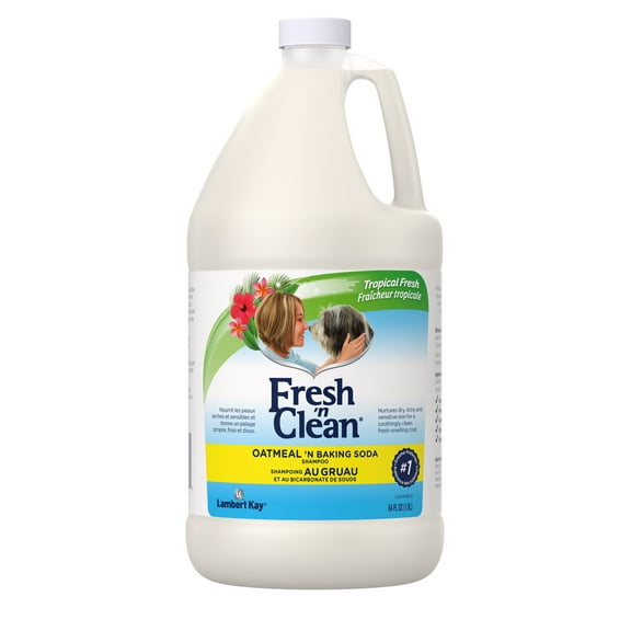 PetAg Fresh 'n Clean Oatmeal 'n Baking Soda Dog Shampoo - Strengthens, Repairs, & Protects Your Dog's Coat - Tropical Fresh Scent - 64 fl oz