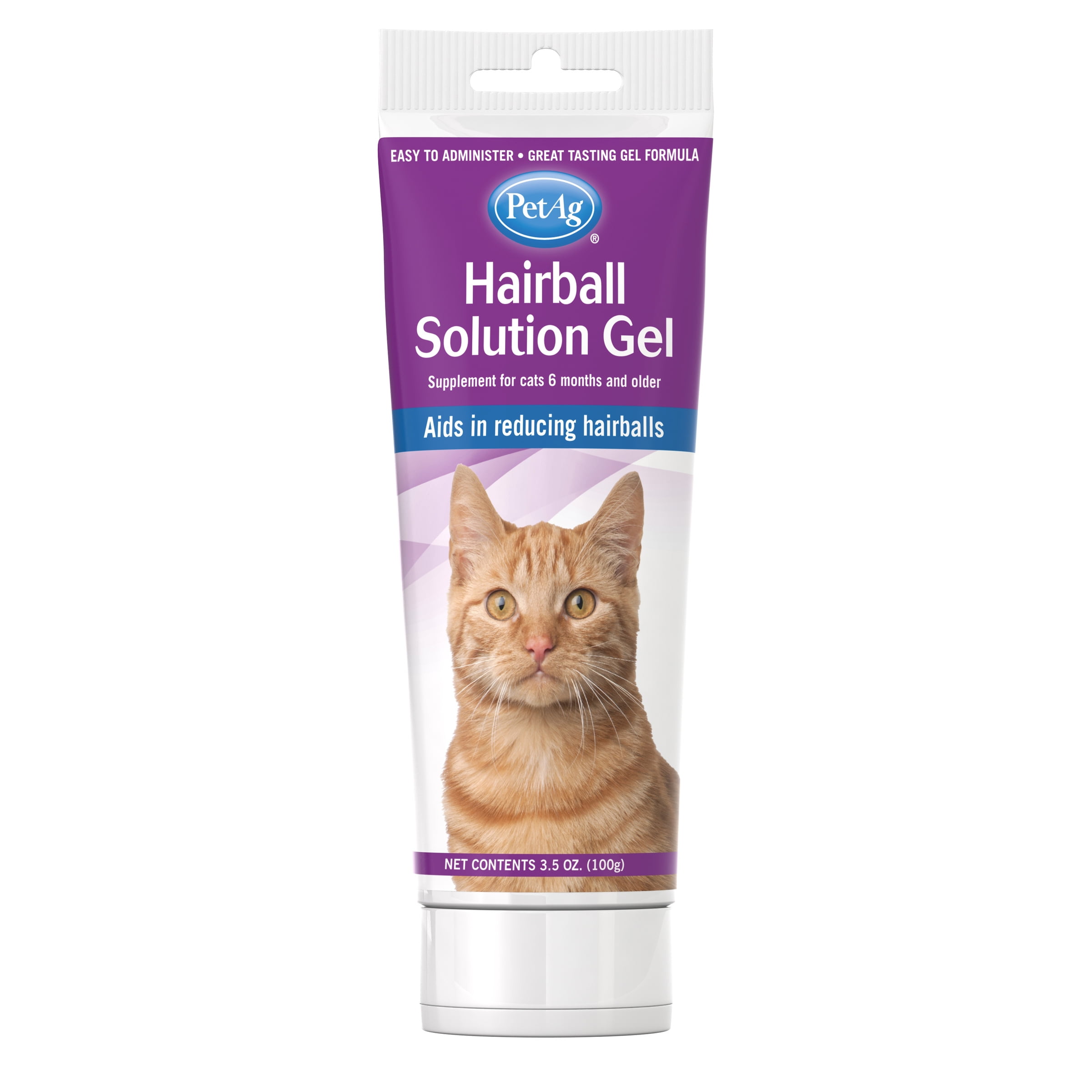 PetAg Hairball Solution Gel Supplement for Cats 3.5 oz
