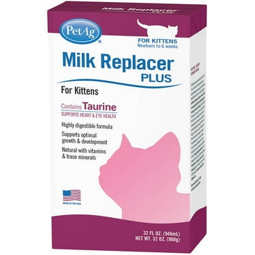 PetAg Milk Replacer Plus Liquid for Cats and Kittens, 32 fl oz